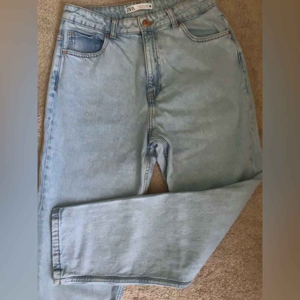 Zara High Waist Jeans in Light Blue - Picture 5 of 6
